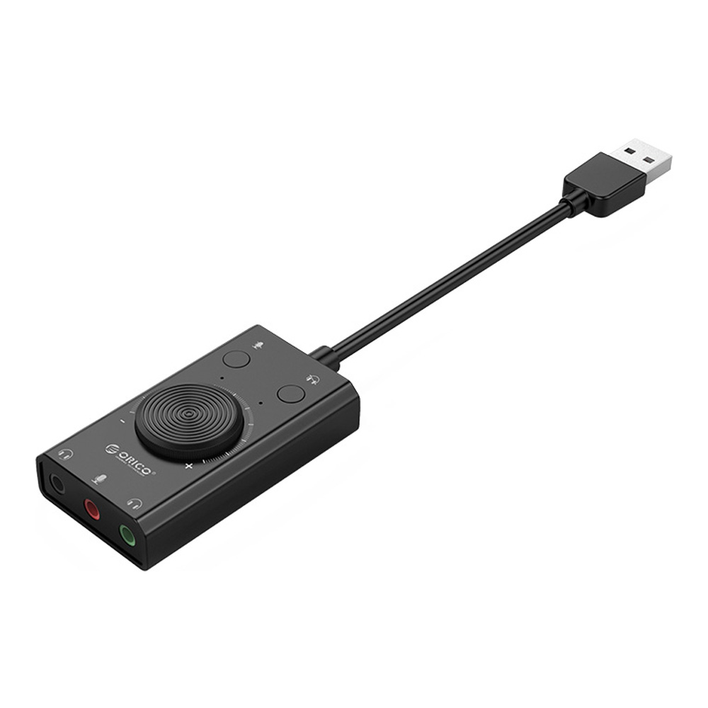 USB SOUND CARD (ซาวด์การ์ดยูเอสบี) ORICO SC2 - MULTIFUNCTION USB EXTERNAL SOUND CARD (SC2-BK-BP)