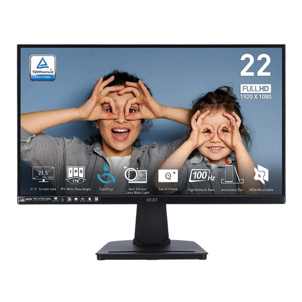 Monitor (จอมอนิเตอร์) MSI Pro MP225 - 21.5 Inch IPS FHD 100Hz