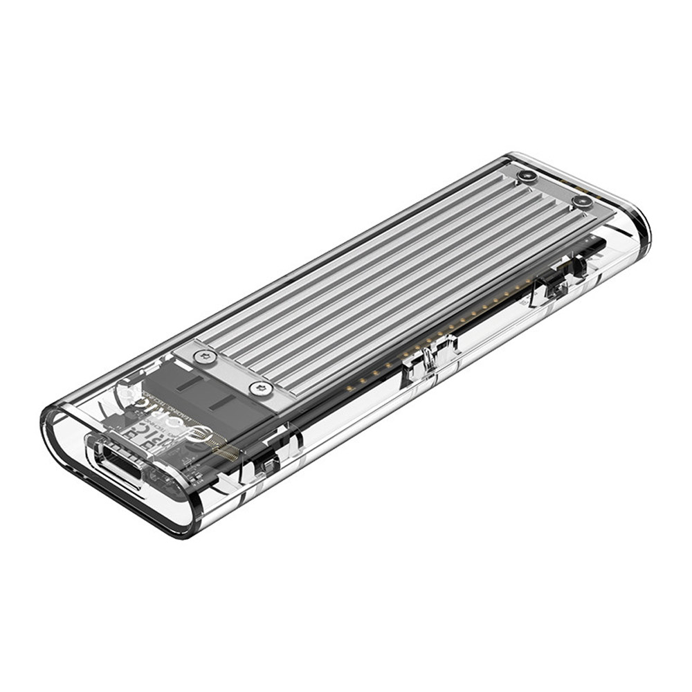 M.2 ENCLOSURE (กล่องใส่เอ็มดอททู) ORICO TCM2-C3 - NVMe M.2 SSD ENCLOSURE (10Gbps) (SILVER)