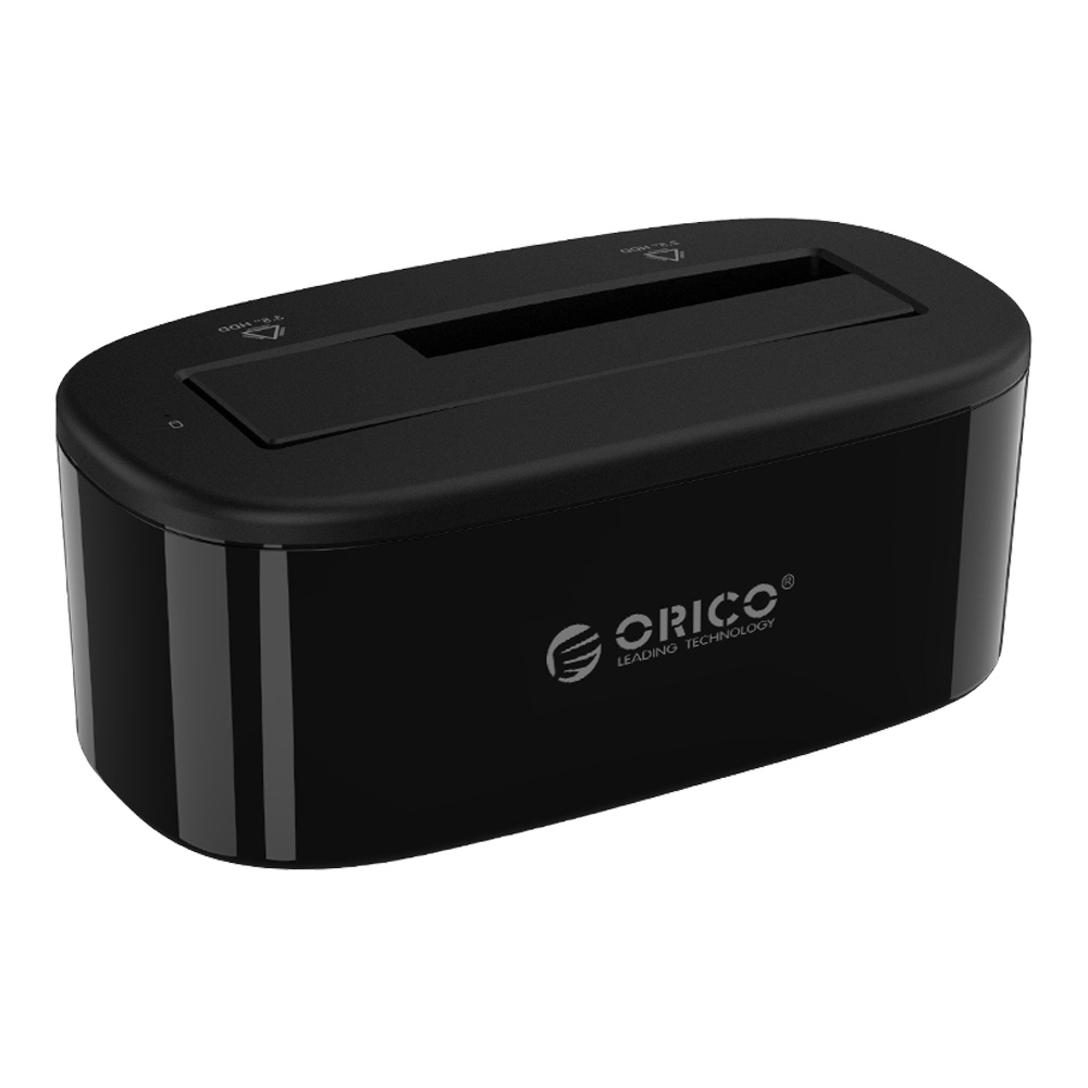 HDD DOCKING STATION (อุปกรณ์เชื่อมต่อฮาร์ดดิสก์) ORICO 6218US3 - 2.5 / 3.5 INCH HARD DRIVE DOCK (6218US3-US-BK-BP)