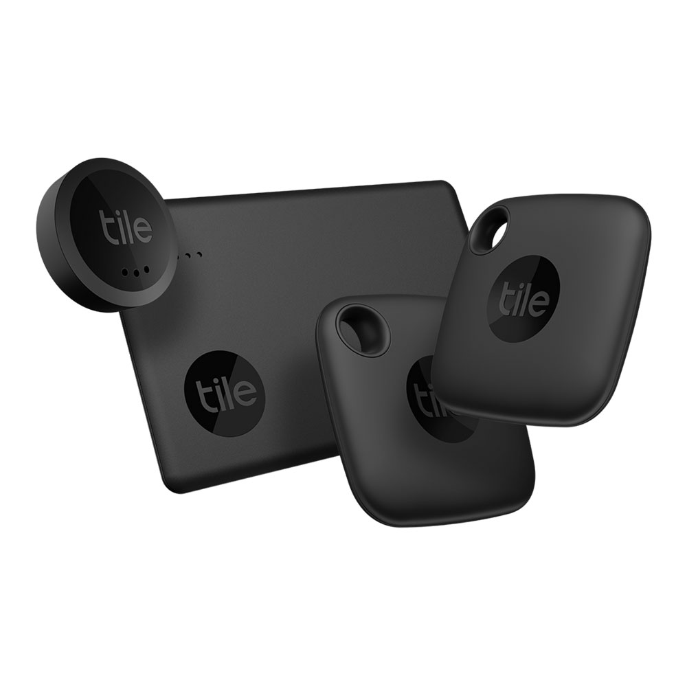 SMART AIR TAG (อุปกรณ์ติดตามอัจฉริยะ) TILE MATE ESSENTLAL (2022) - 4 PACK(2 BLACK MATE/SLIM/STICKER) APAC (RE-47004-AP)