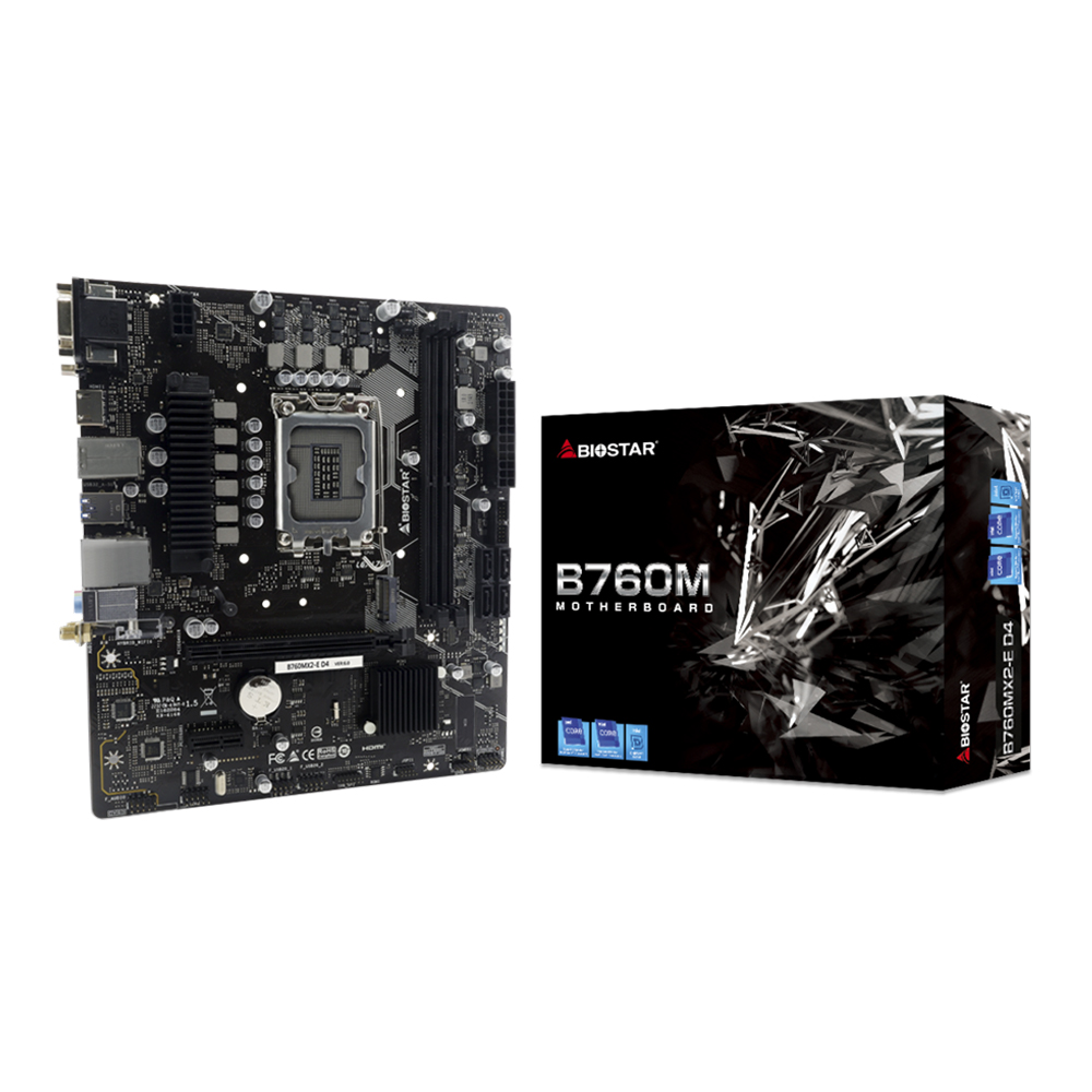 MAINBOARD (เมนบอร์ด) BIOSTAR B760MX2-E D4 VER. 6.0