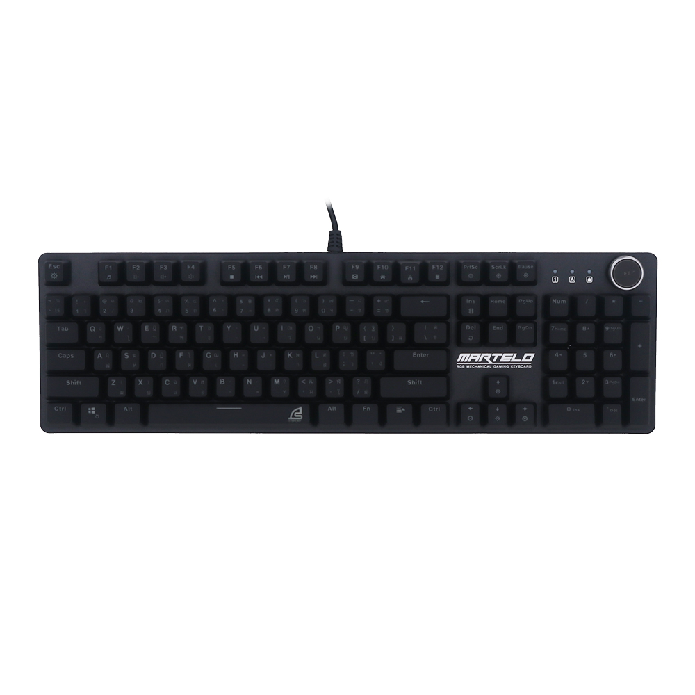 KEYBOARD (คีย์บอร์ด) SIGNO KB-782 MARTELO (BLACK) (RED OPTICAL SWITCH - RGB - EN/TH)