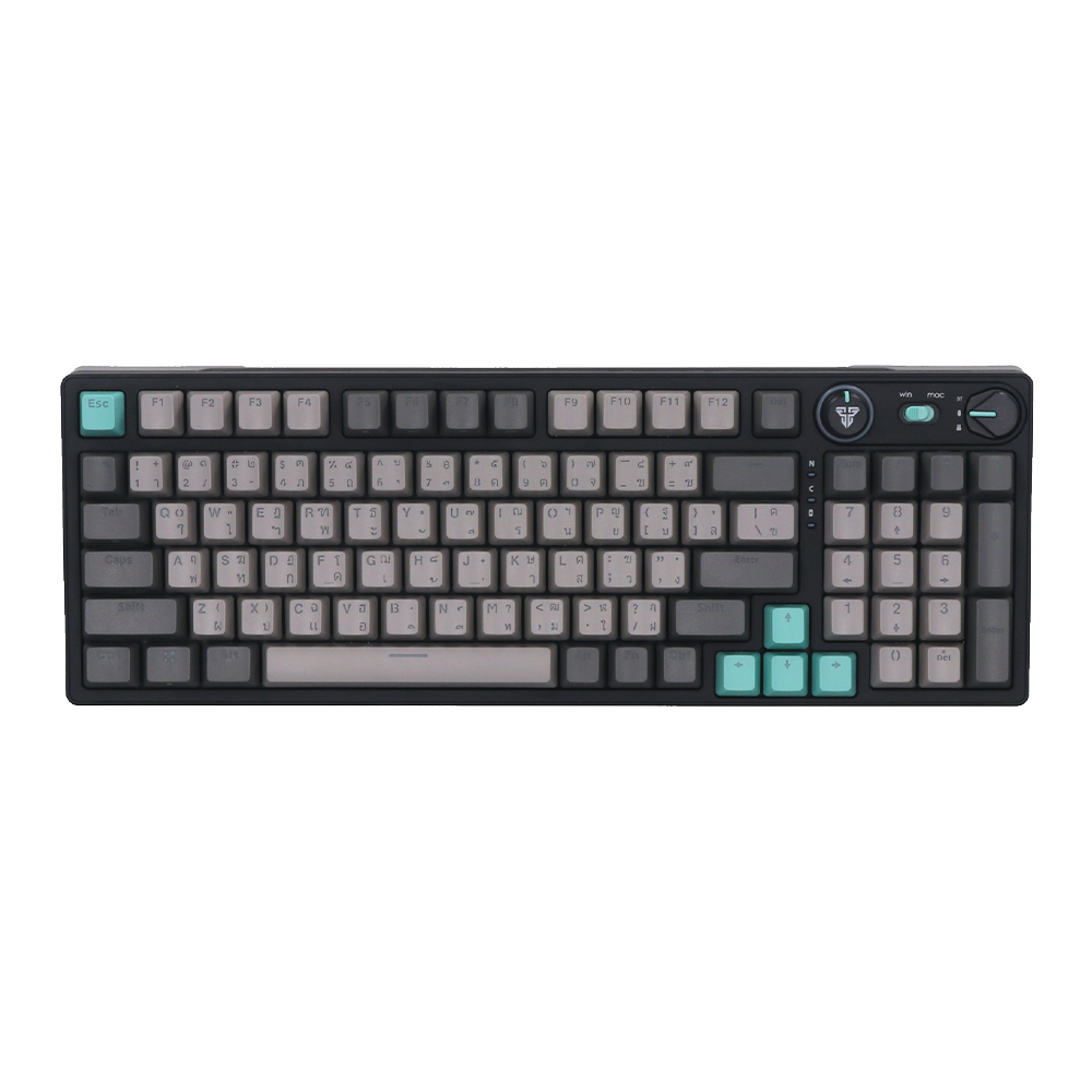 WIRELESS KEYBOARD (คีย์บอร์ดไร้สาย) FANTECH ATOM PRO96 MK914 BLUE SWITCH RGB EN/TH - MERCURY