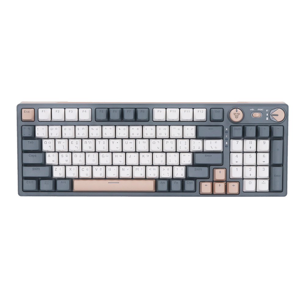 WIRELESS KEYBOARD (คีย์บอร์ดไร้สาย) FANTECH ATOM PRO96 MK914 BLUE SWITCH RGB EN/TH - SATURN