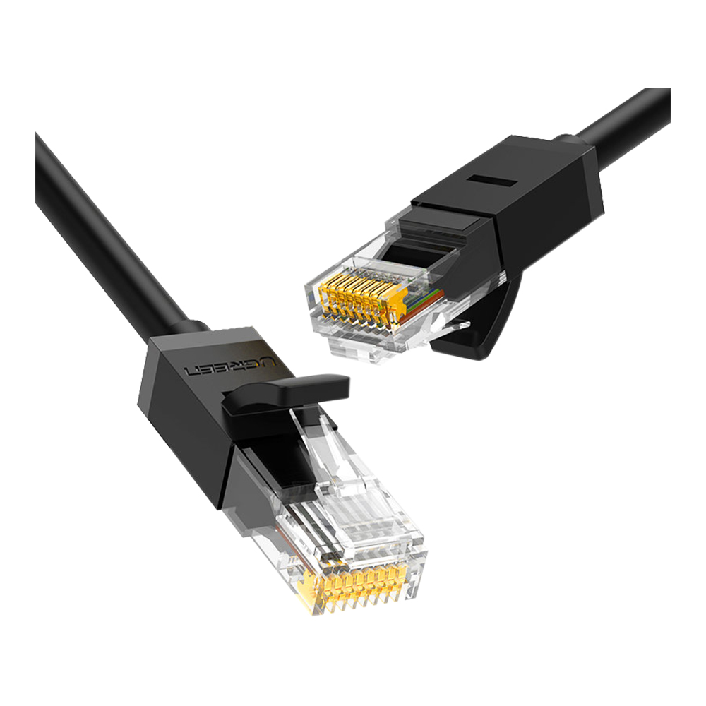 LAN CABLE (สายแลน) UGREEN CAT 6 ROUND ETHERNET CABLE 2M (BLACK) (20160)