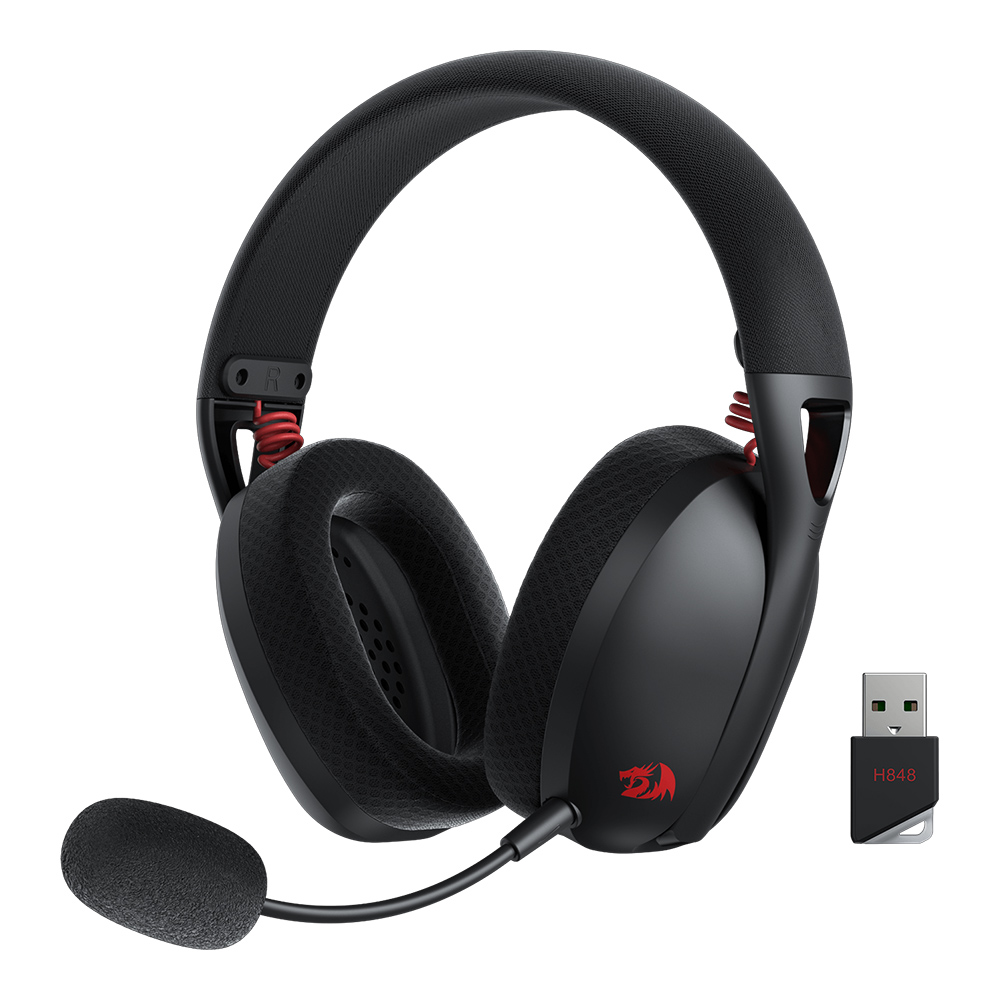 WIRELESS HEADSET (หูฟังไร้สาย) REDRAGON H848 PRO (BLACK)
