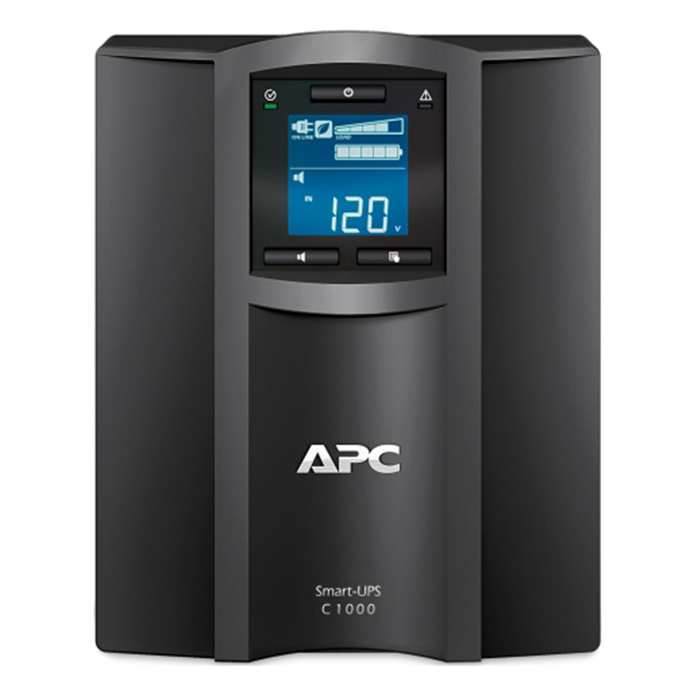 UPS (เครื่องสำรองไฟฟ้า) APC SMART SMC LCD 230V 1000VA/600W WITH SMART CONNECT (SMC1000IC)