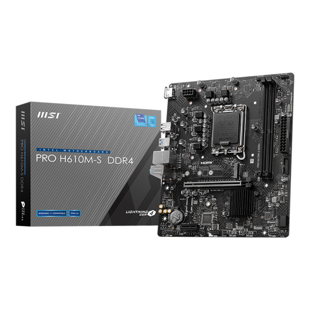 MAINBOARD (เมนบอร์ด) MSI PRO H610M-S DDR4 - INTEL SOCKET 1700 DDR4 MICRO-ATX