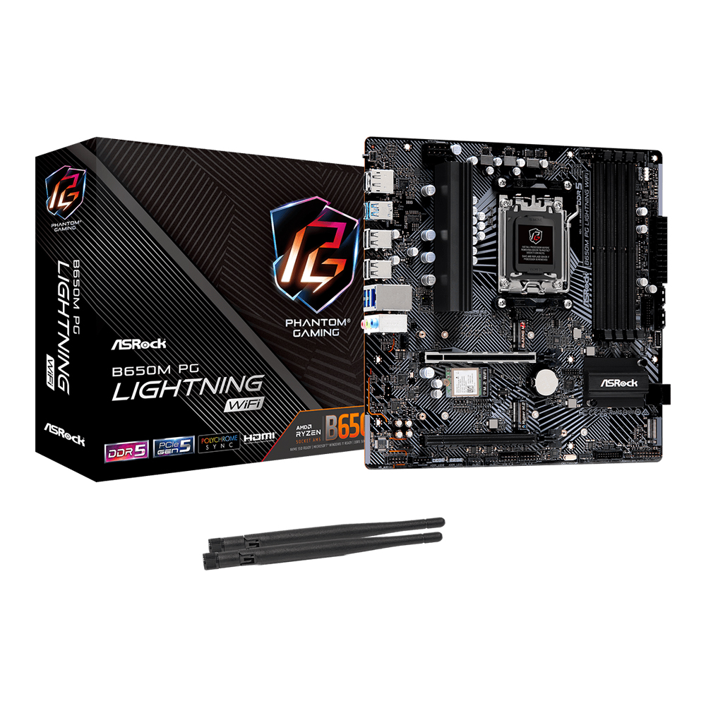 ASRock B650M PG Lightning WiFi DDR5 Micro-ATX