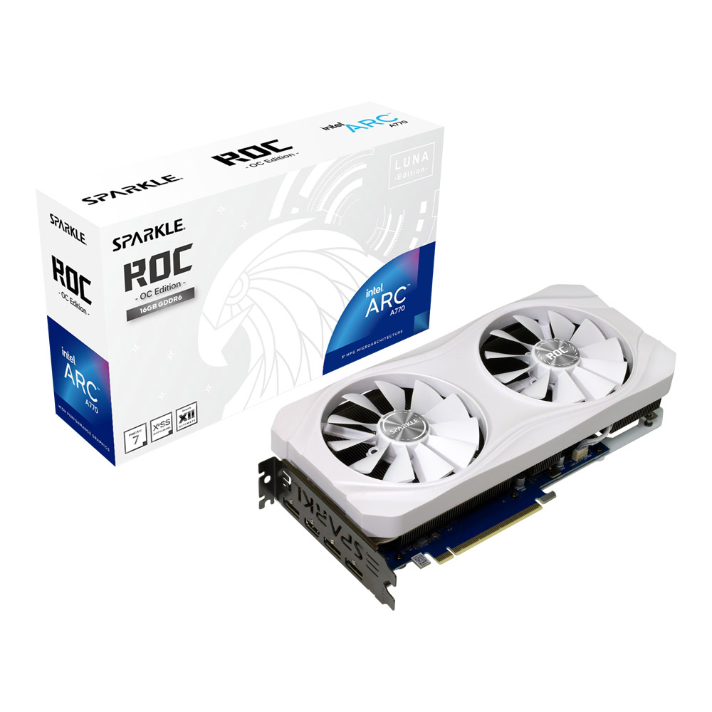 VGA (การ์ดแสดงผล) SPARKLE INTEL ARC A770 ROC LUNA OC EDITION 16GB GDDR6