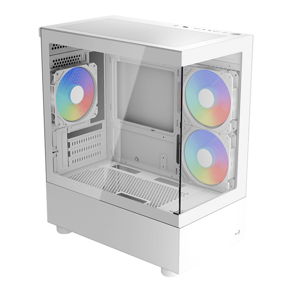 CASE (เคส) AEROCOOL VIEWPORT MINI (WHITE) (MICRO-ATX) (VIEWPORT-MINI-WT-V2)
