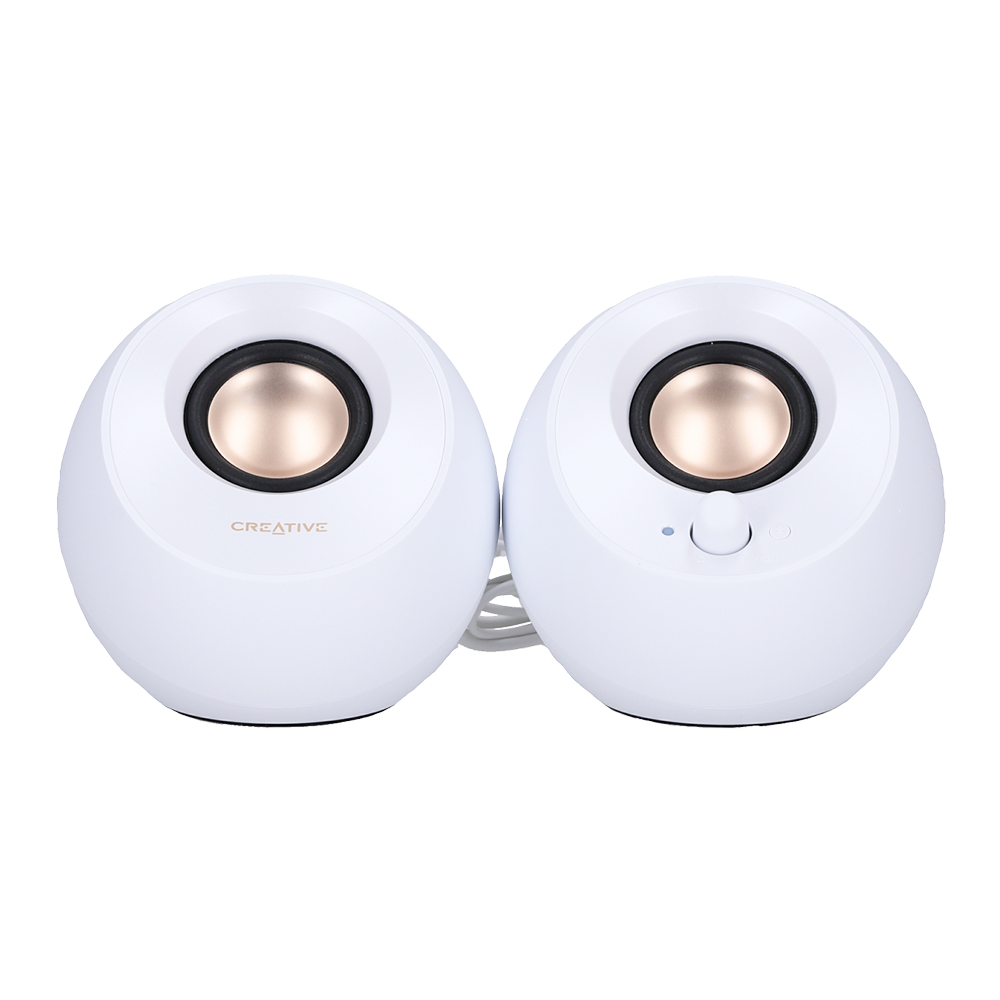 BLUETOOTH SPEAKER (ลำโพงบลูทูธ) CREATIVE PEBBLE V3 (WHITE)