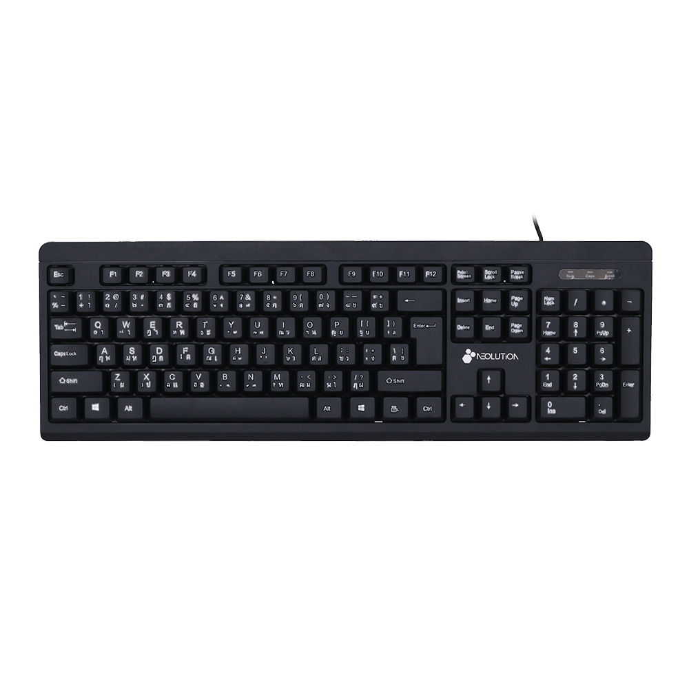 KEYBOARD (คีย์บอร์ด) NEOLUTION COMBAT (BLACK) (MEMBRANE NON-LED EN/TH)