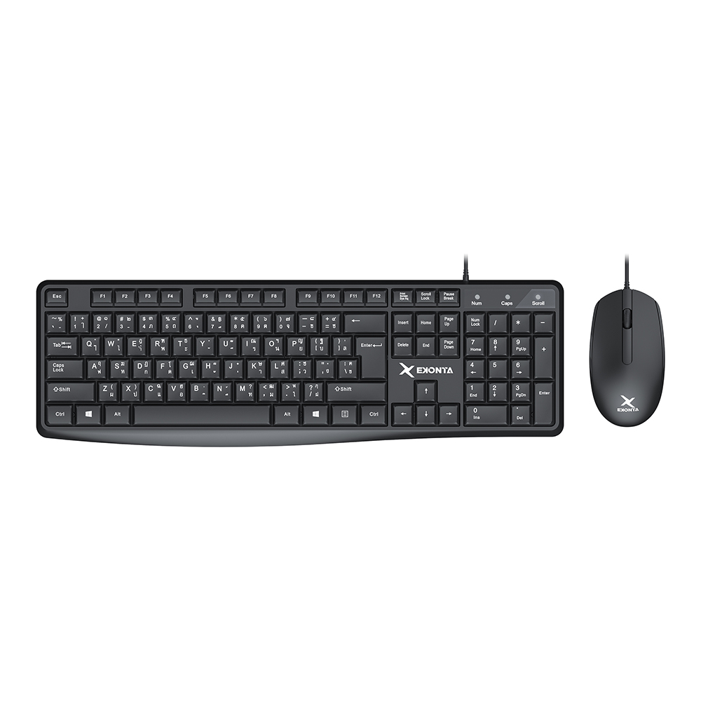 KEYBOARD & MOUSE (คีย์บอร์ดและเมาส์) EKONTA EK1600 (BLACK)