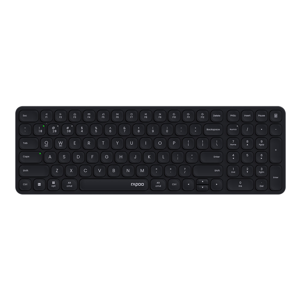 BLUETOOTH KEYBOARD (คีย์บอร์ดบลูทูธ) RAPOO E9350L-BK (BLACK) (CHICLET NON-LED EN/TH)