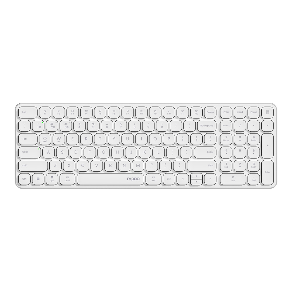 BLUETOOTH KEYBOARD (คีย์บอร์ดบลูทูธ) RAPOO E9350L-WH (WHITE) (CHICLET NON-LED EN/TH)