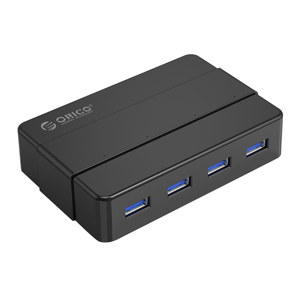 USB HUB (ยูเอสบีฮับ) ORICO 4 PORT USB3.0 HUB (BLACK) (H4928-U3-V1-US-BK-BP-HW)