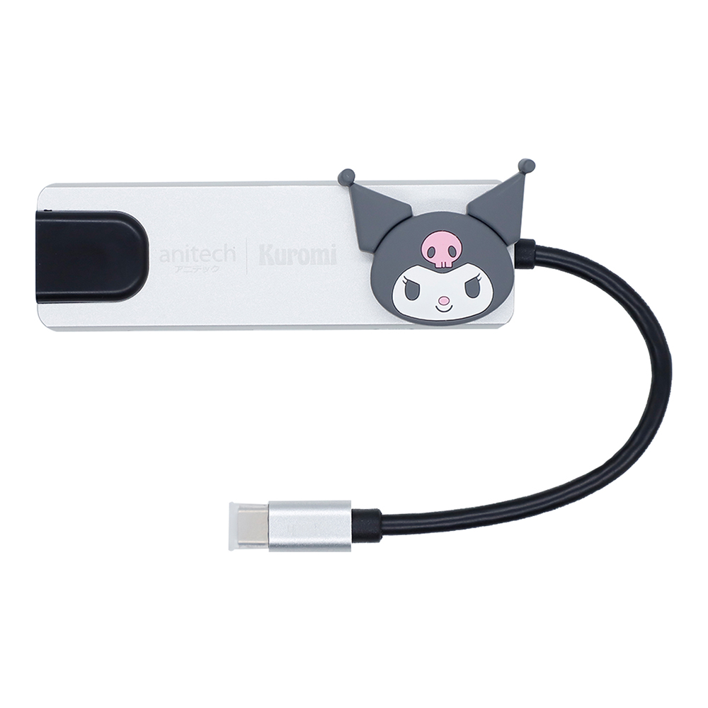 USB-C HUB (ยูเอสบีซีฮับ) ANITECH X SANRIO KU-RA401 - 4 IN 1 MULTI-DEVICE (SILVER)