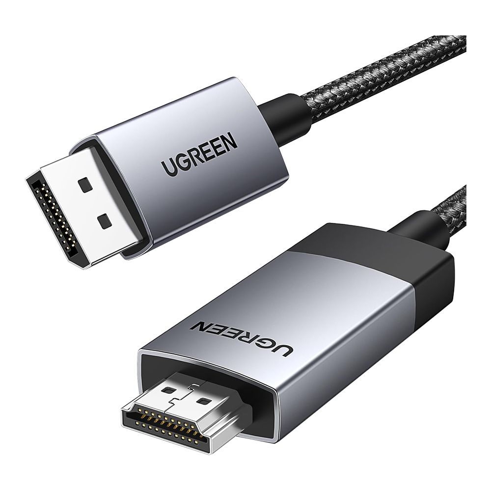 MONITOR CABLE (สายจอมอนิเตอร์) UGREEN DISPLAYPORT TO HDMI 4K CABLE (25491)