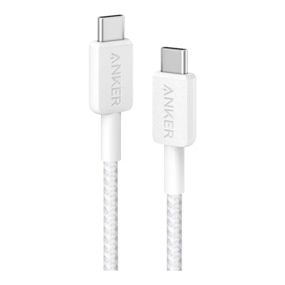 CHARGER CABLE (สายชาร์จ) ANKER 322 USB-C TO USB-C 180CM (AK356) (A81F6H21) (WHITE)
