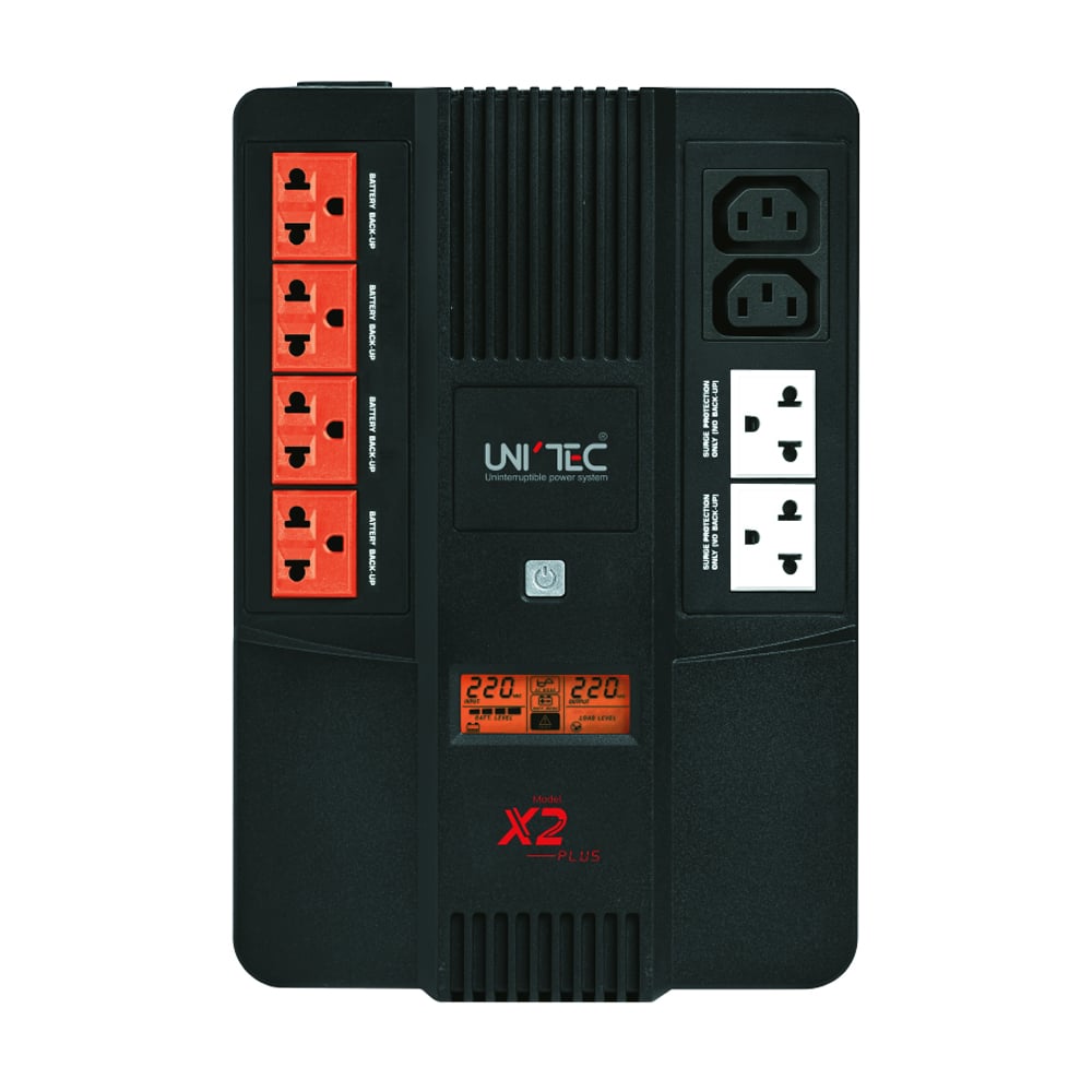 UPS (เครื่องสำรองไฟฟ้า) UNITEC X2 PLUS 1000VA/530W