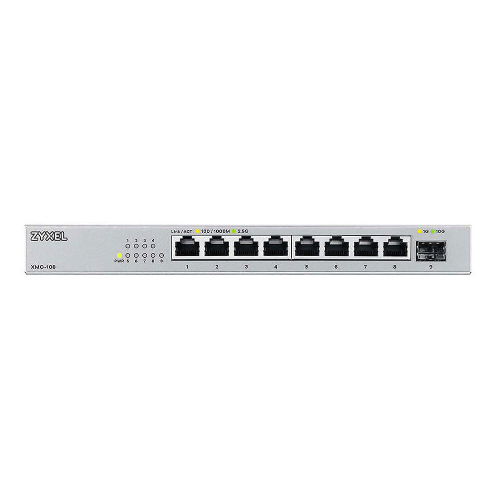 SWITCH (สวิตซ์) ZYXEL 8 PORTS 2.5G UNMANAGED SWITCH WITH 10G (XMG-108)