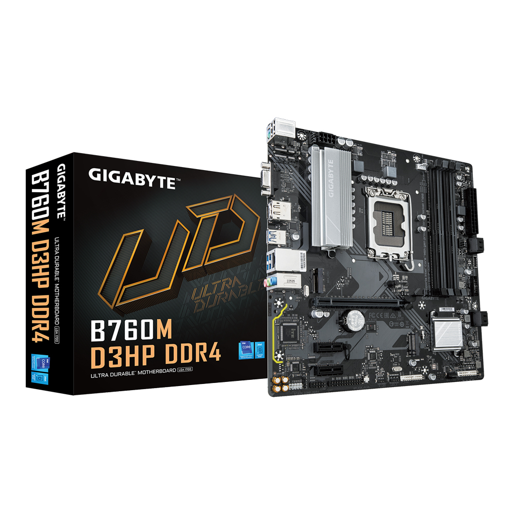 MAINBOARD (เมนบอร์ด) GIGABYTE B760M D3HP DDR4 - INTEL SOCKET 1700 DDR4 MICRO-ATX