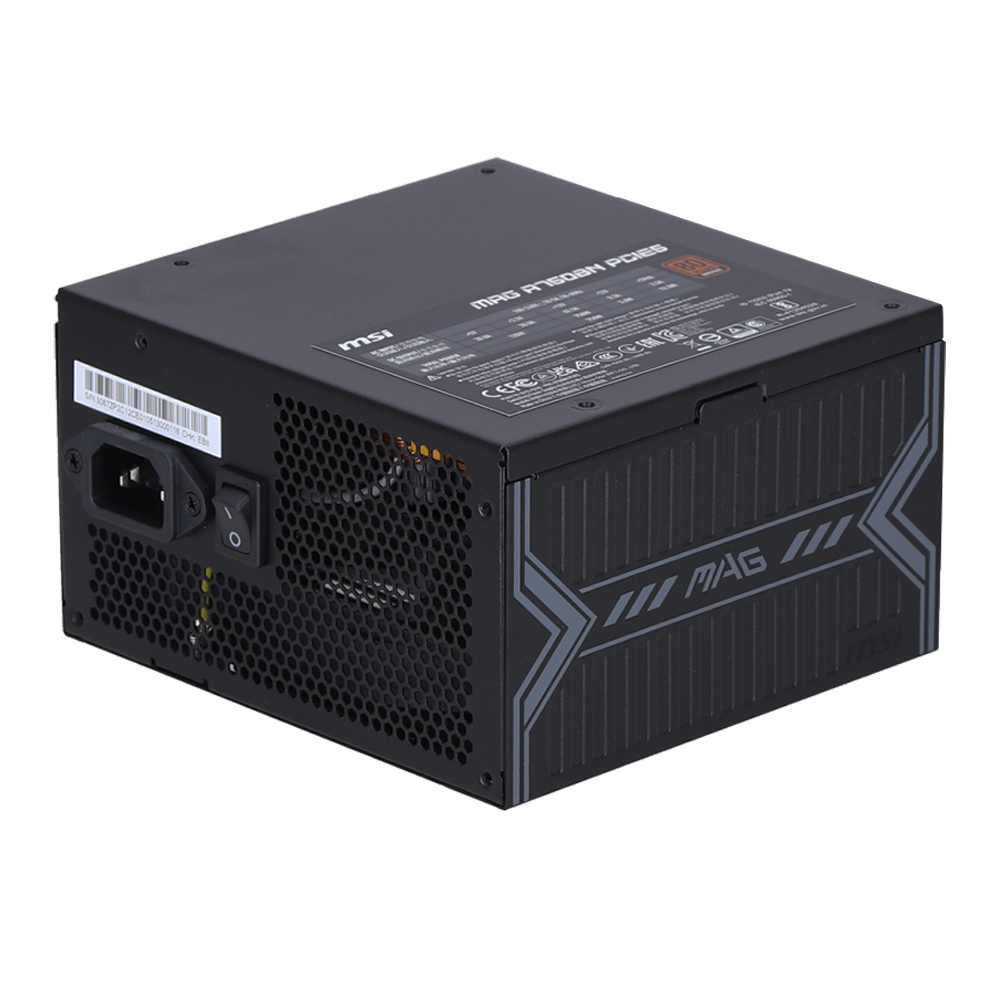 POWER SUPPLY (อุปกรณ์จ่ายไฟ) MSI MAG A750BN PCIE5 - 750W 80 PLUS BRONZE BLACK ATX