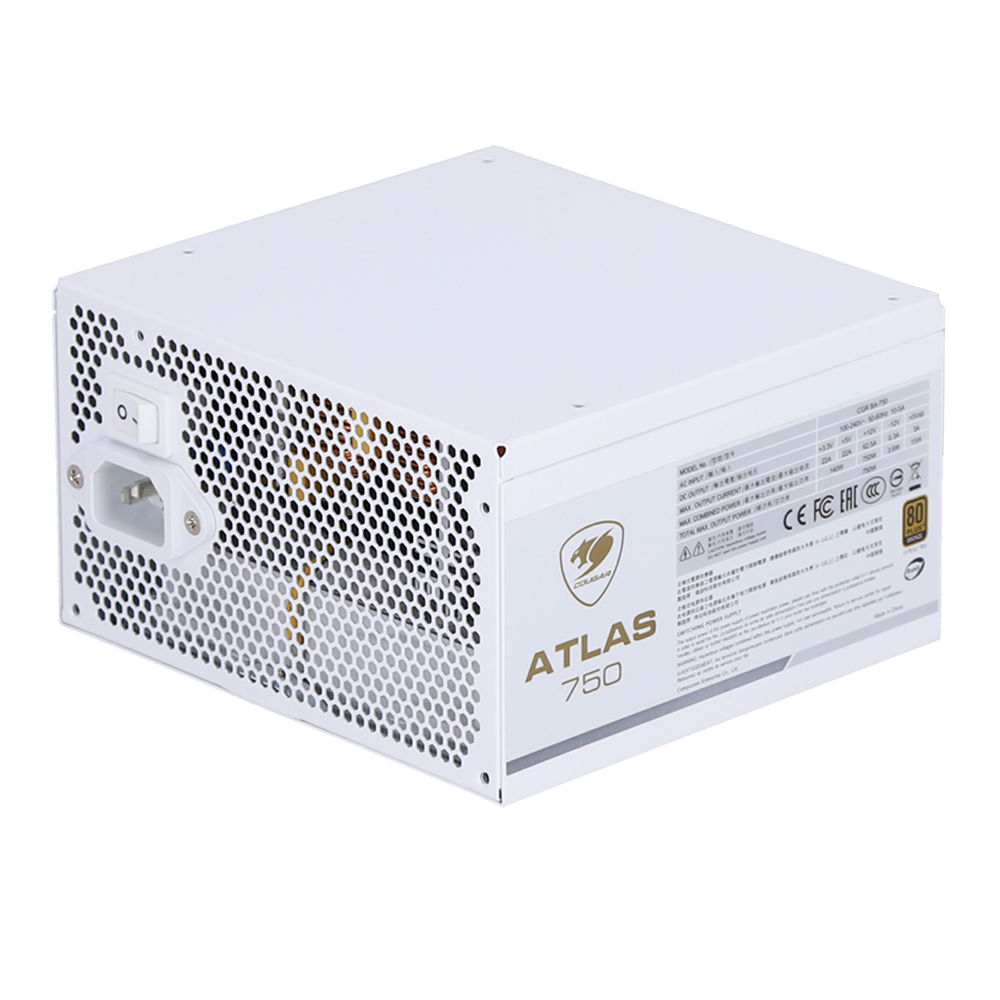 POWER SUPPLY (อุปกรณ์จ่ายไฟ) COUGAR ATLAS SNOW 750 - 750W 80 PLUS BRONZE (WHITE) (ATX)