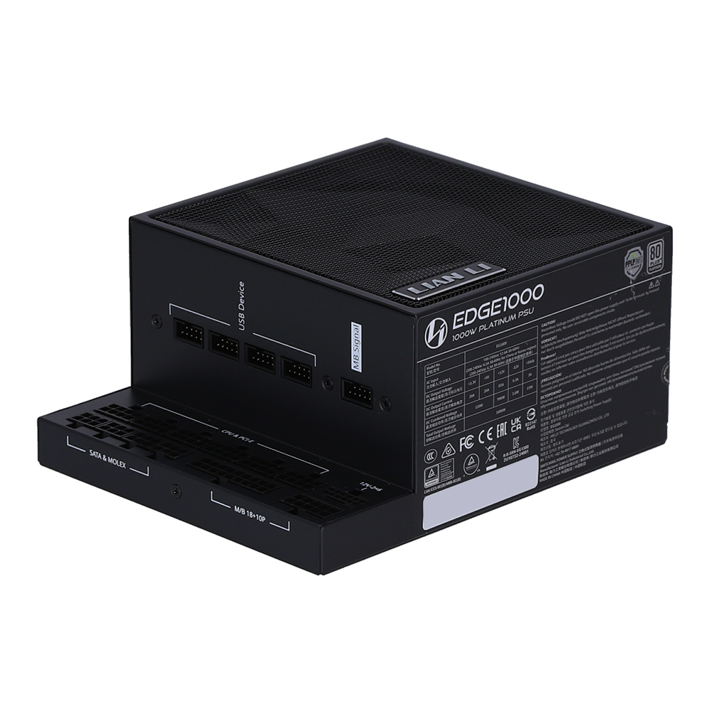 POWER SUPPLY (อุปกรณ์จ่ายไฟ) LIAN LI EDGE1000 - 1000W 80 PLUS PLATINUM BLACK ATX (EG1000)
