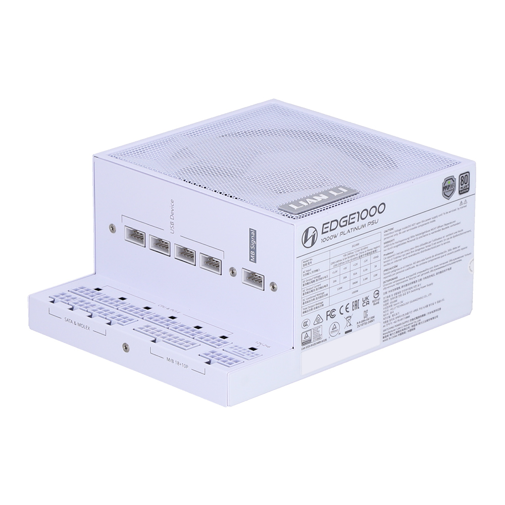 POWER SUPPLY (อุปกรณ์จ่ายไฟ) LIAN LI EDGE1000 - 1000W 80 PLUS PLATINUM WHITE ATX (EG1000)