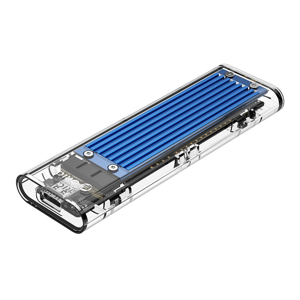 M.2 ENCLOSURE (กล่องใส่เอ็มดอททู) ORICO TCM2-C3 - NVMe M.2 SSD ENCLOSURE (10Gbps) (BLUE) (TCM2-C3-BL-BP)