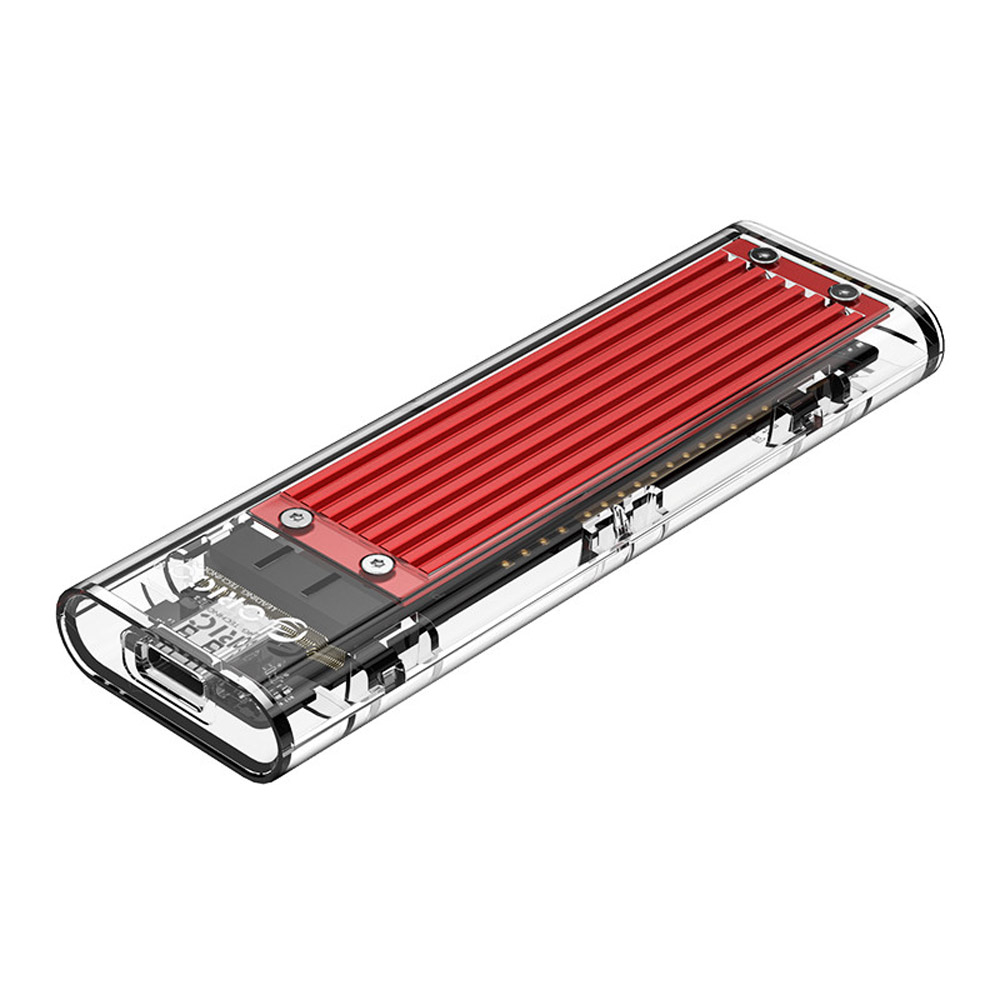 M.2 ENCLOSURE (กล่องใส่เอ็มดอททู) ORICO TCM2-C3 - NVMe M.2 SSD ENCLOSURE (10Gbps) (RED) (TCM2-C3-RD-BP)