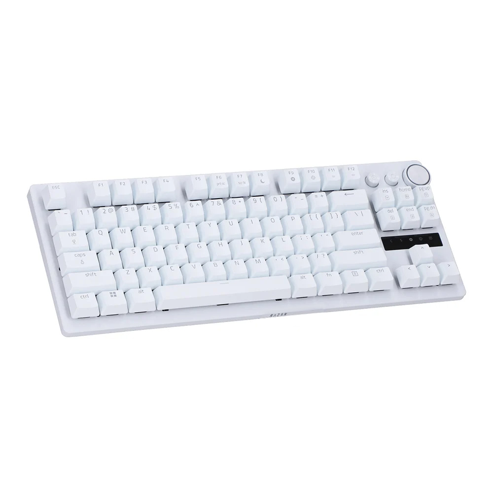 KEYBOARD (คีย์บอร์ด) RAZER HUNTSMAN V3 PRO TENKEYLESS (WHITE) (RAZER ANALOG OPTICAL SWITCH GEN-2 - CHROMA RGB - EN)