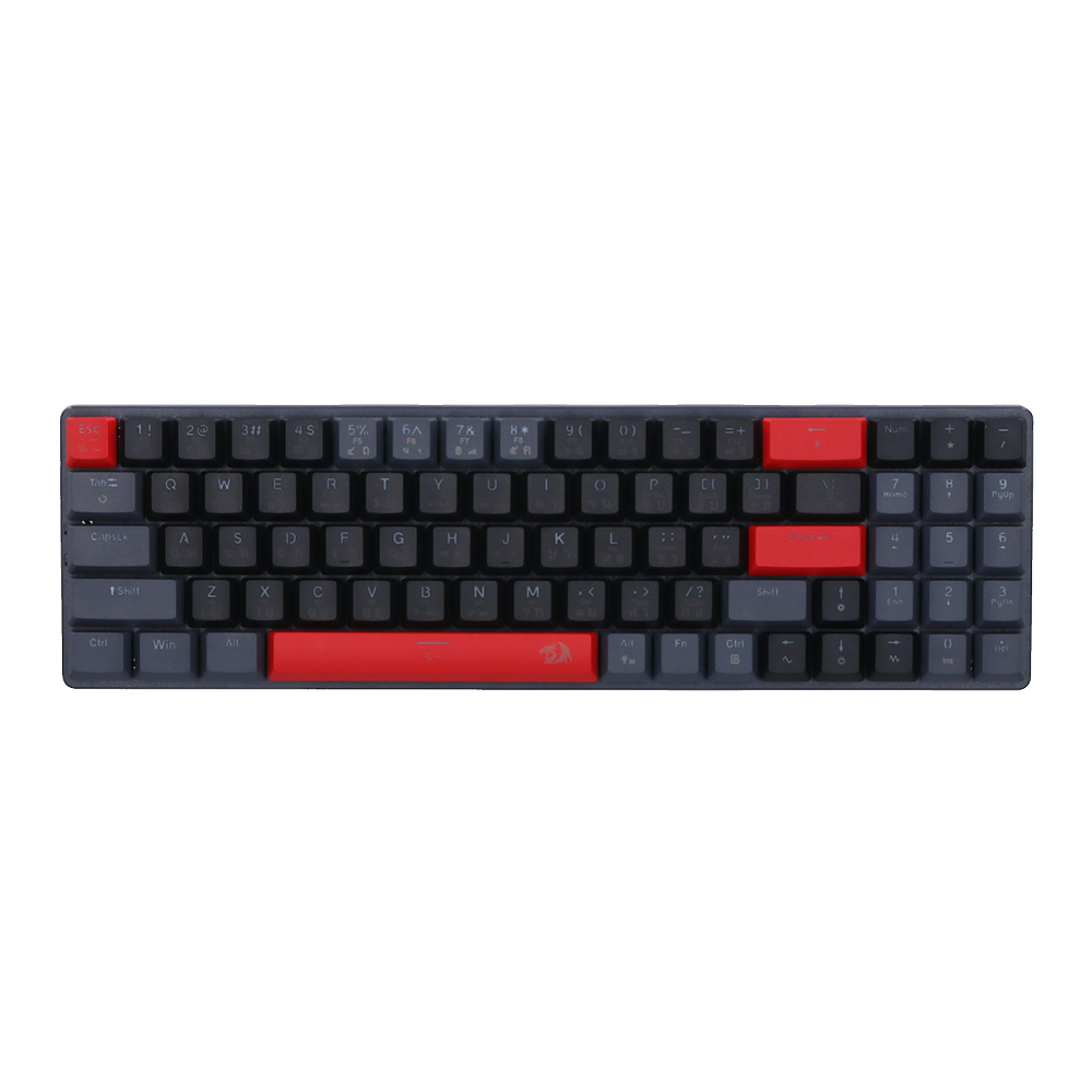 WIRELESS KEYBOARD (คีย์บอร์ดไร้สาย) REDRAGON ASHE PRO (BLACK-GRAY-RED) (LOW PROFILE BROWN SWITCH RGB EN/TH) (K626RBG-RGB-PRO)