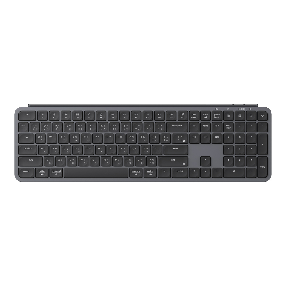 WIRELESS KEYBOARD (คีย์บอร์ดไร้สาย) KEYCHRON B6 PRO (SPACE GRAY) (SCISSOR SWITCH NON-BACKLIT EN/TH) (B6P-K1-TH)