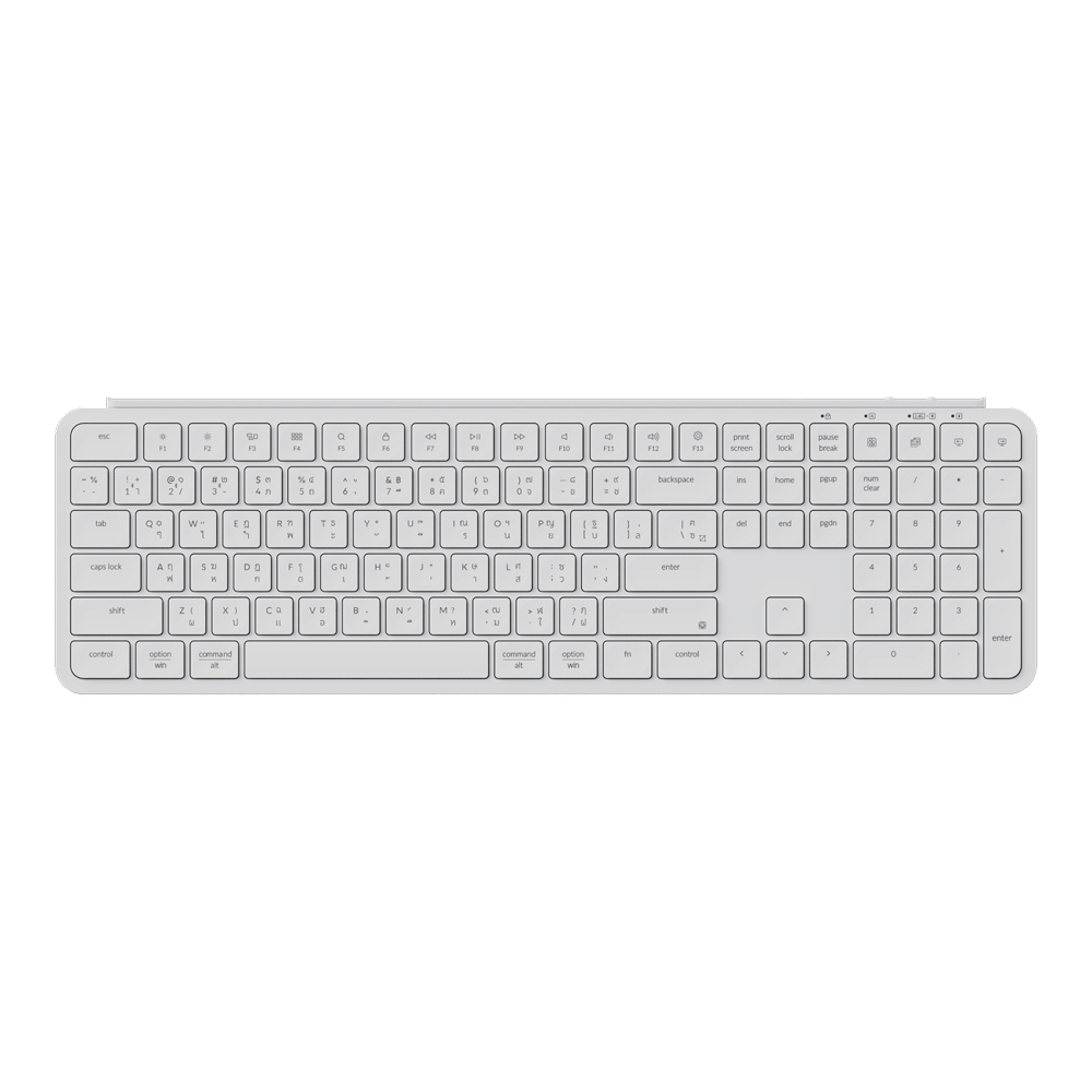 WIRELESS KEYBOARD (คีย์บอร์ดไร้สาย) KEYCHRON B6 PRO (IVORY WHITE) (SCISSOR SWITCH NON-BACKLIT EN/TH) (B6P-K2-TH)