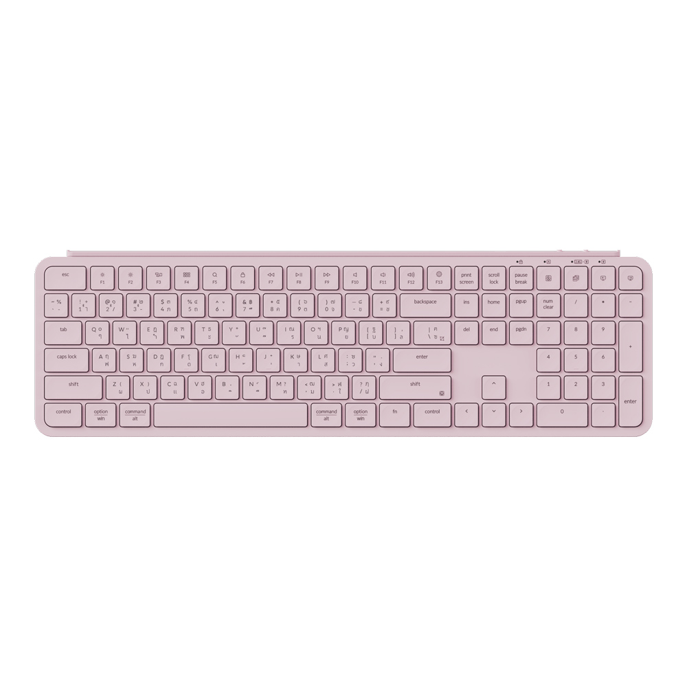 WIRELESS KEYBOARD (คีย์บอร์ดไร้สาย) KEYCHRON B6 PRO (BLOSSOM PINK) (SCISSOR SWITCH NON-BACKLIT EN/TH) (B6P-K4-TH)