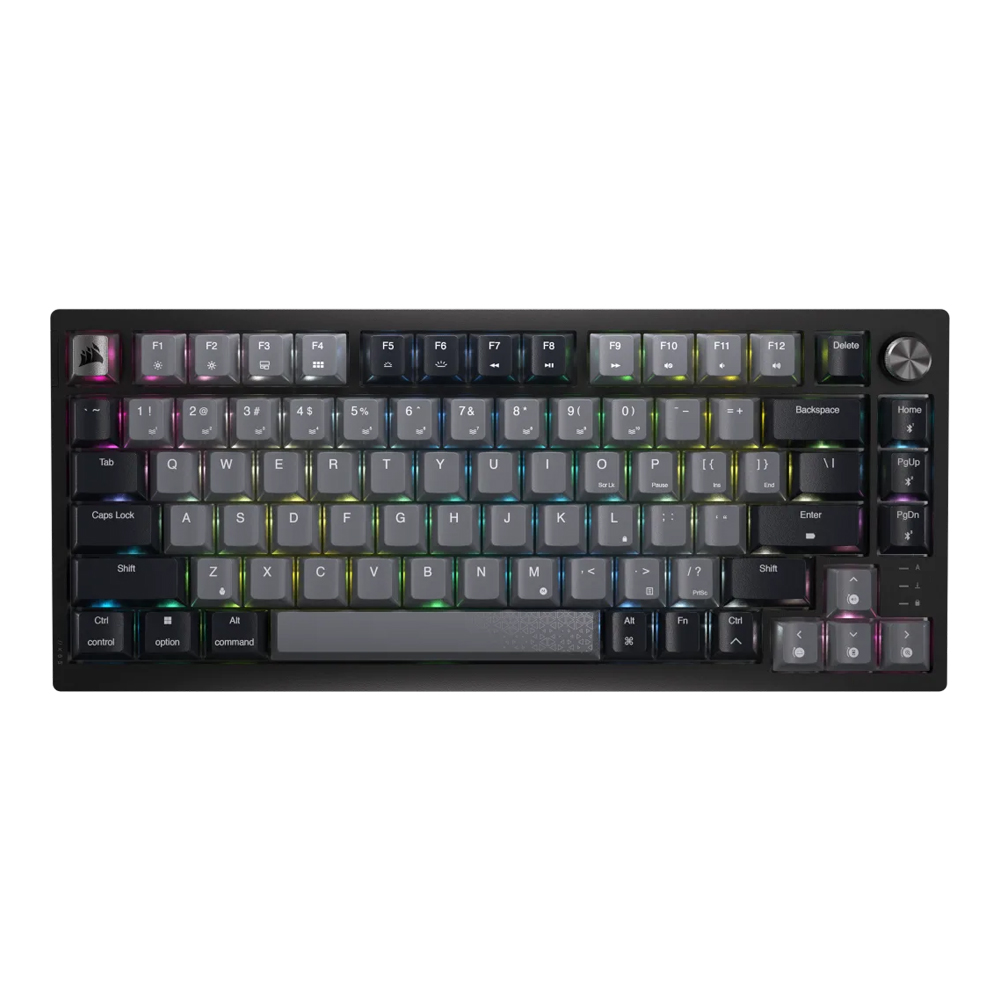 WIRELESS KEYBOARD (คีย์บอร์ดไร้สาย) CORSAIR K65 PLUS WIRELESS CORSAIR MLX RED SWITCH RGB EN - MIDNIGHT GRAY (CH-91D401L-NA)