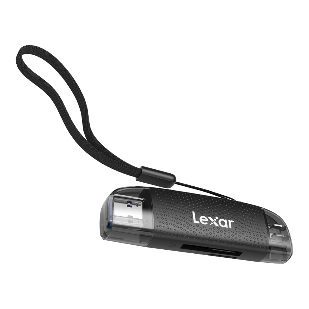 CARD READER (การ์ดรีดเดอร์) LEXAR DUAL-SLOT USB-A/C READER (BLACK) (LRW310X)