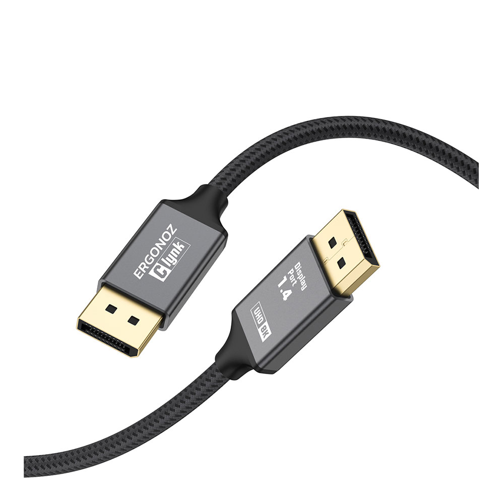 MONITOR CABLE (สายจอมอนิเตอร์) ERGONOZ CLYNK DISPLAY PORT 1.4 (EGN-CLYNK-DP1.4-DP2DP-3M) 3M
