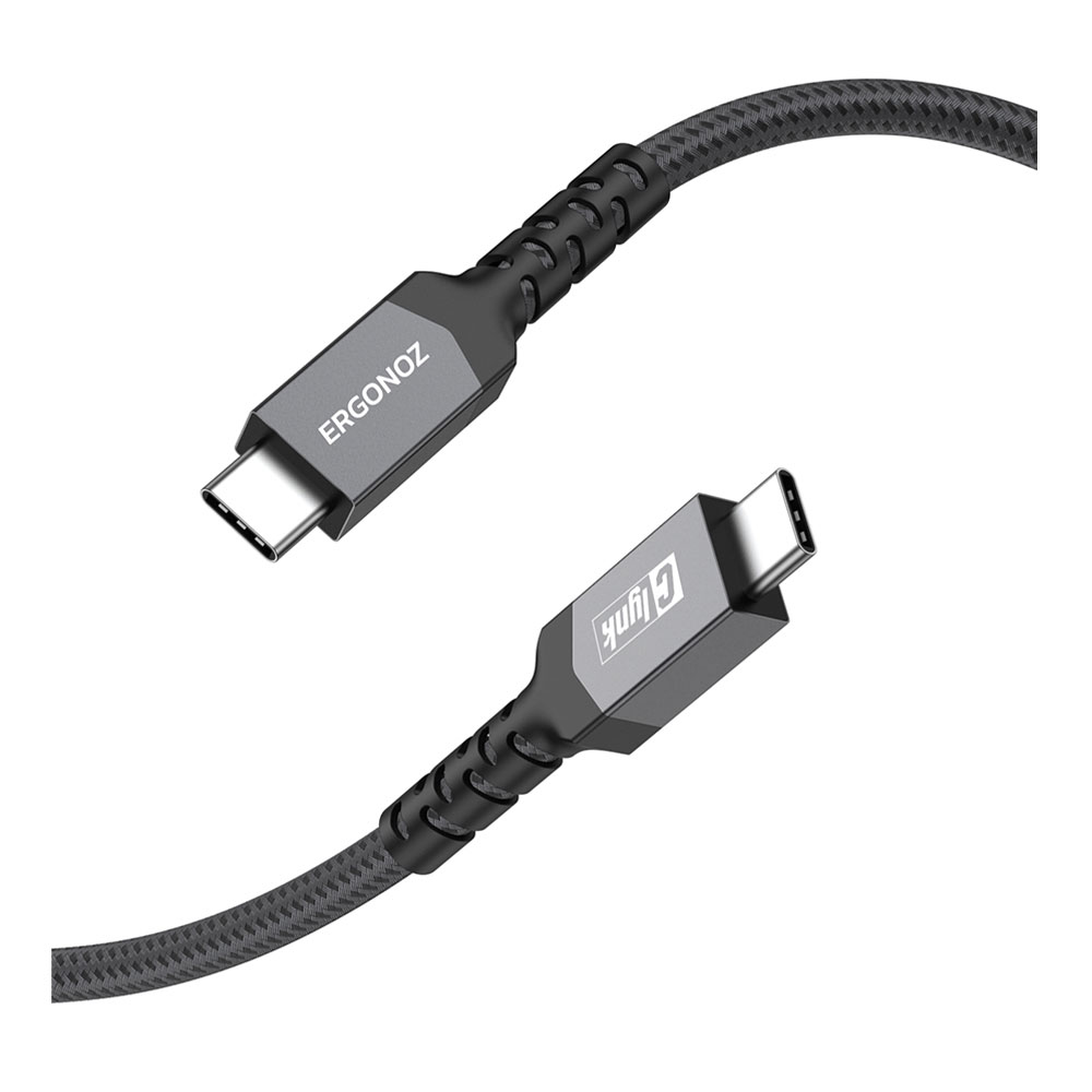 CHARGER CABLE (สายชาร์จ) ERGONOZ CLYNK TYPE-C HIGHT POWER DELIVER CABLE (EGN-CLYNK-PD100-C2C-1M) 1M