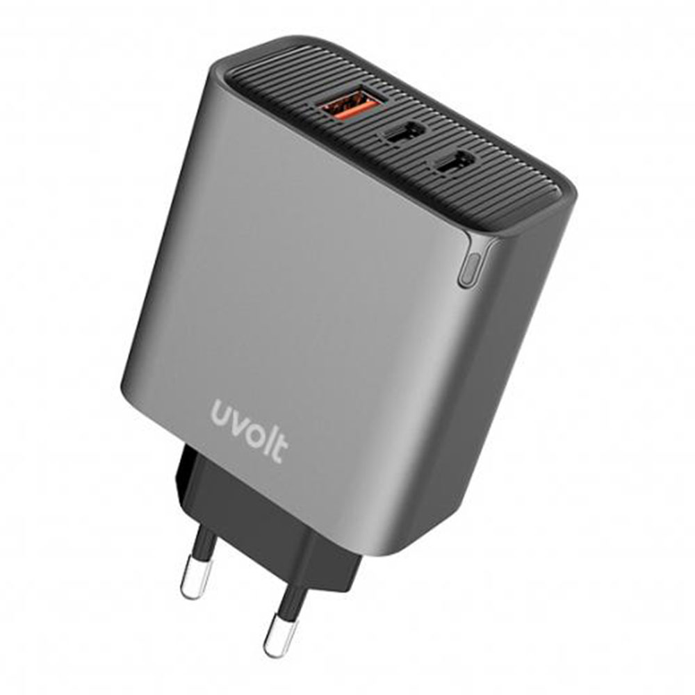 CHARGER (ที่ชาร์จ) UVOLT 3PORT 1QC+2PD 65W (PD-102AC) (GRAY)