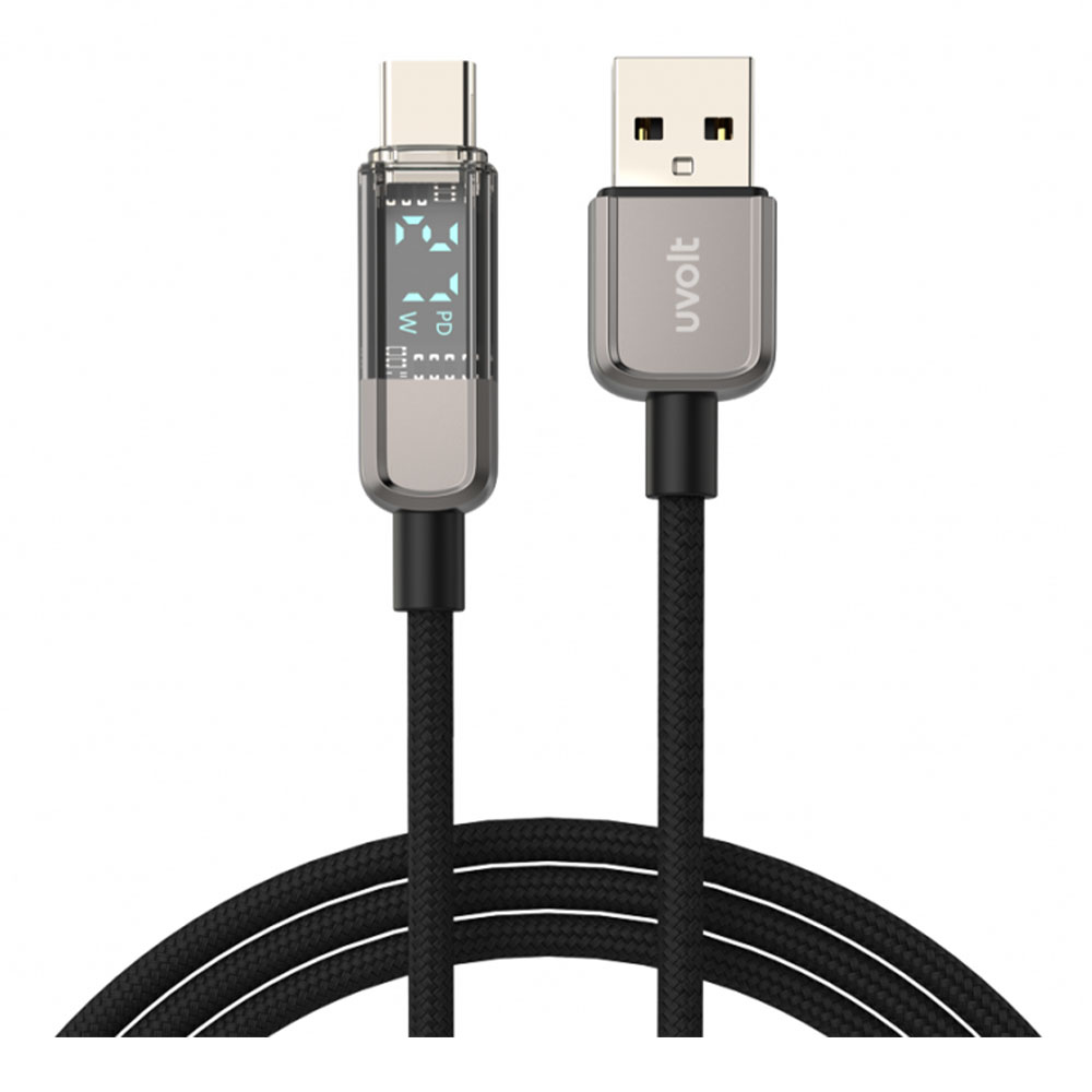 CHARGER CABLE (สายชาร์จ) UVOLT BRAIDED USB-A TO USB-C (WC-107C) 1.2M