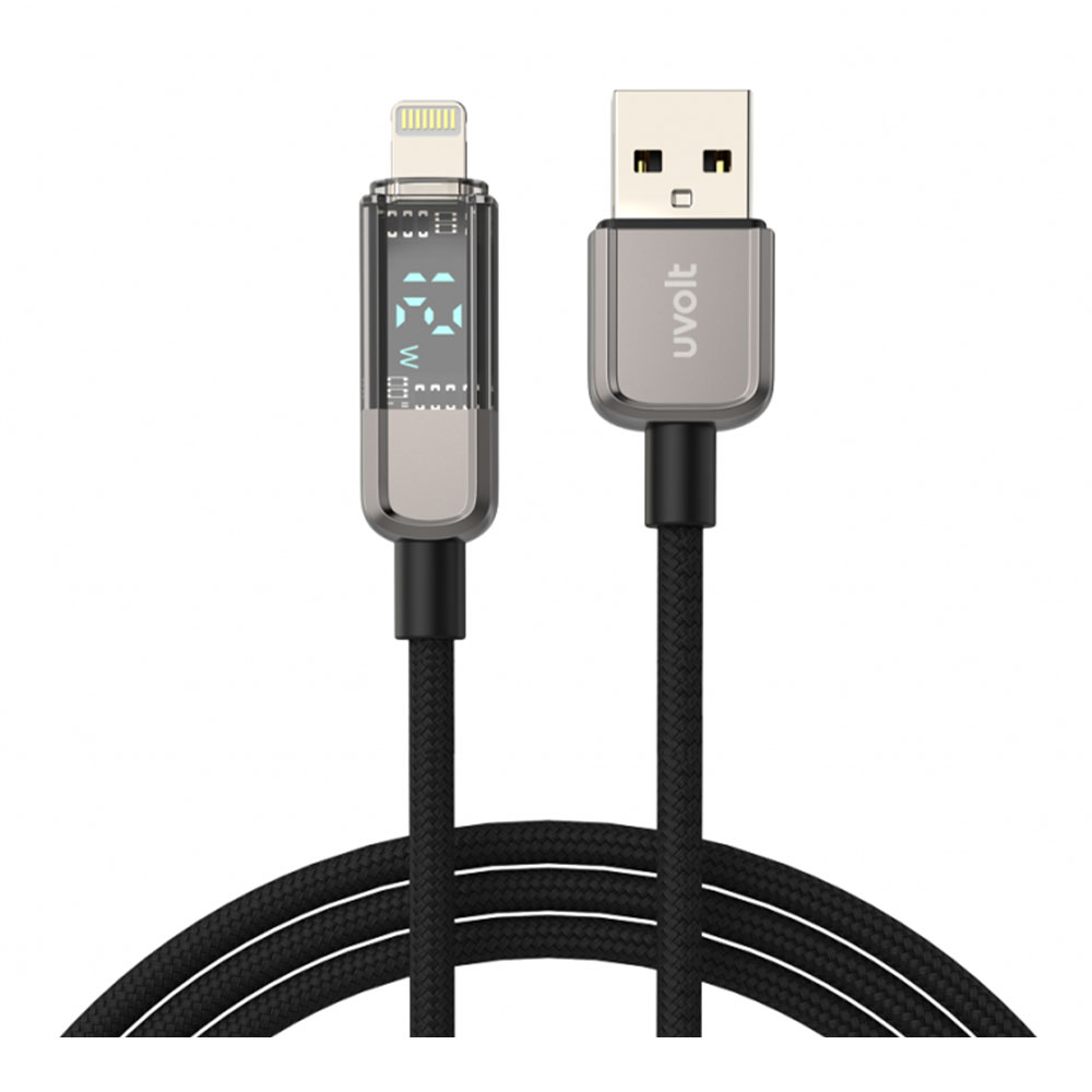 CHARGER CABLE (สายชาร์จ) UVOLT BRAIDED USB-A TO USB LIGHTNING (WC-107L) 1.2M