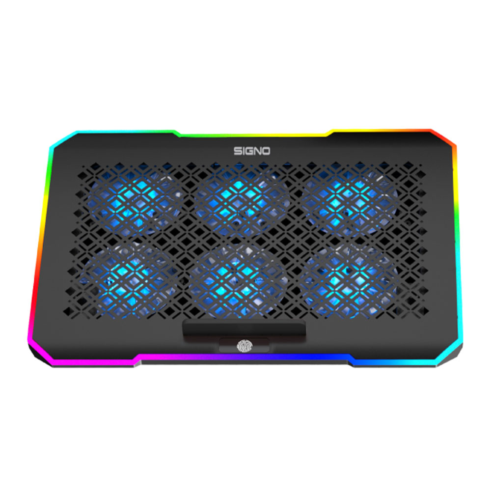 LAPTOP STAND (แท่นวางแล็ปท็อป) SIGNO SKATTER RGB GAMING COOLING PAD (CP-512)