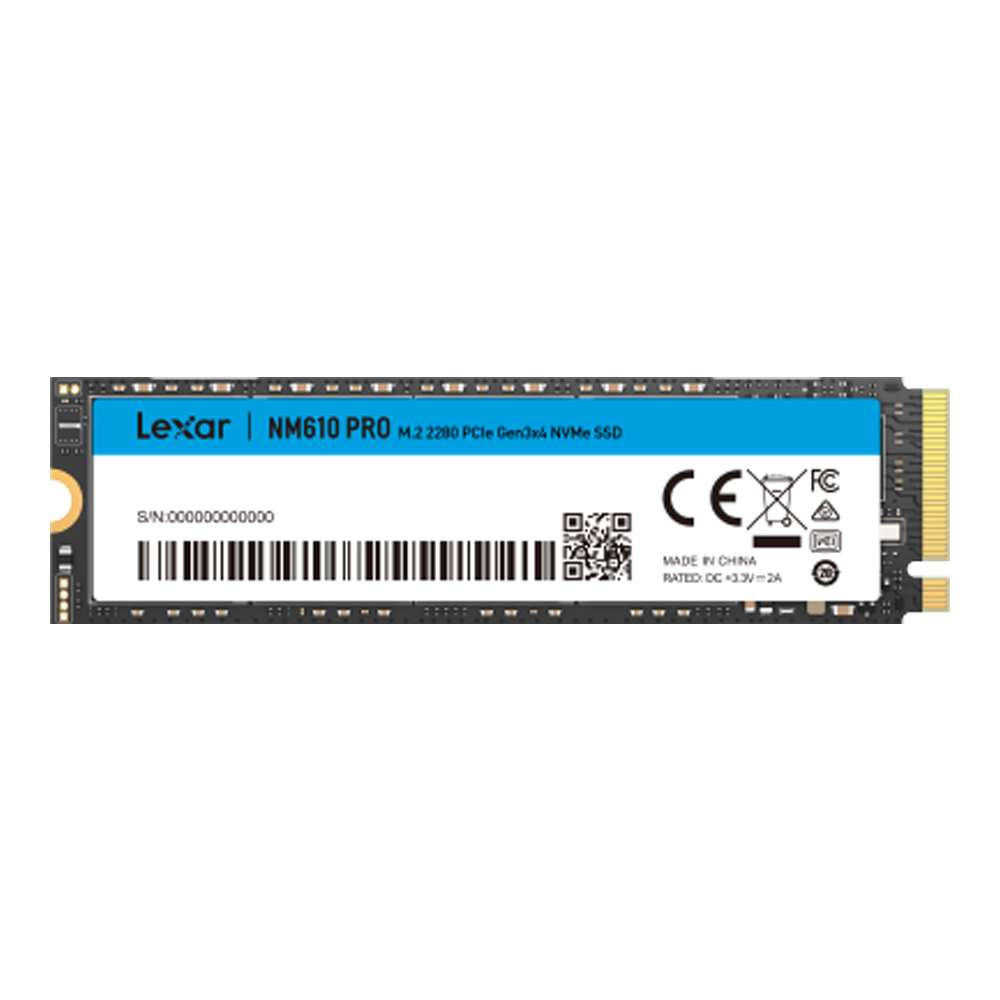 1 TB SSD (เอสเอสดี) LEXAR NM610 PRO - PCIe 3x4 NVMe M.2 2280 (LNM610P001T-RNNNG)