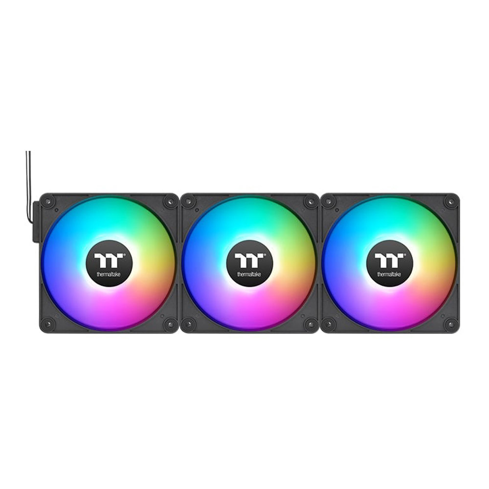 CASE FAN (พัดลมเคส) THERMALTAKE CT120 EX REVERSE ARGB SYNC (BLACK) (3-FAN PACK)