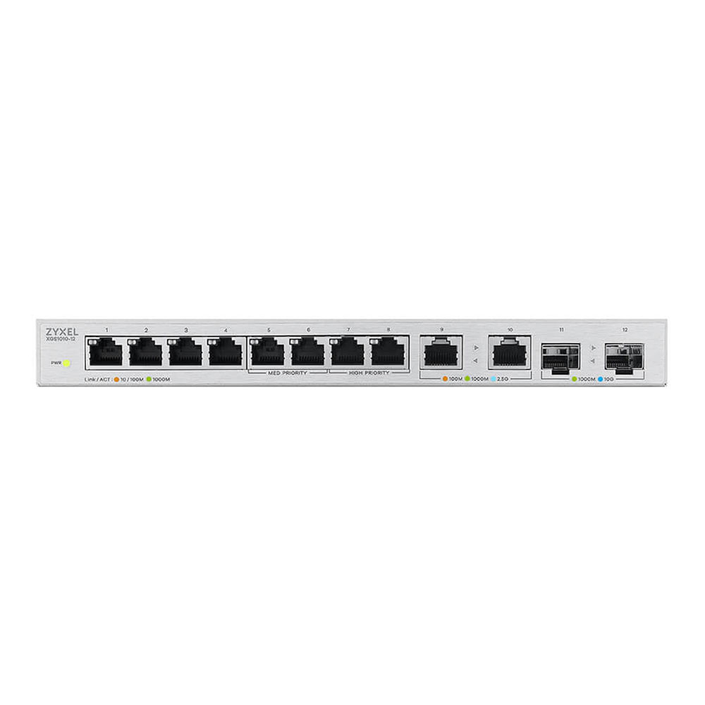 SWITCH (สวิตซ์) ZYXEL 12 PORTS 2.5G UNMANAGED SWITCH WITH 10G SFP+ (XGS1010-12)